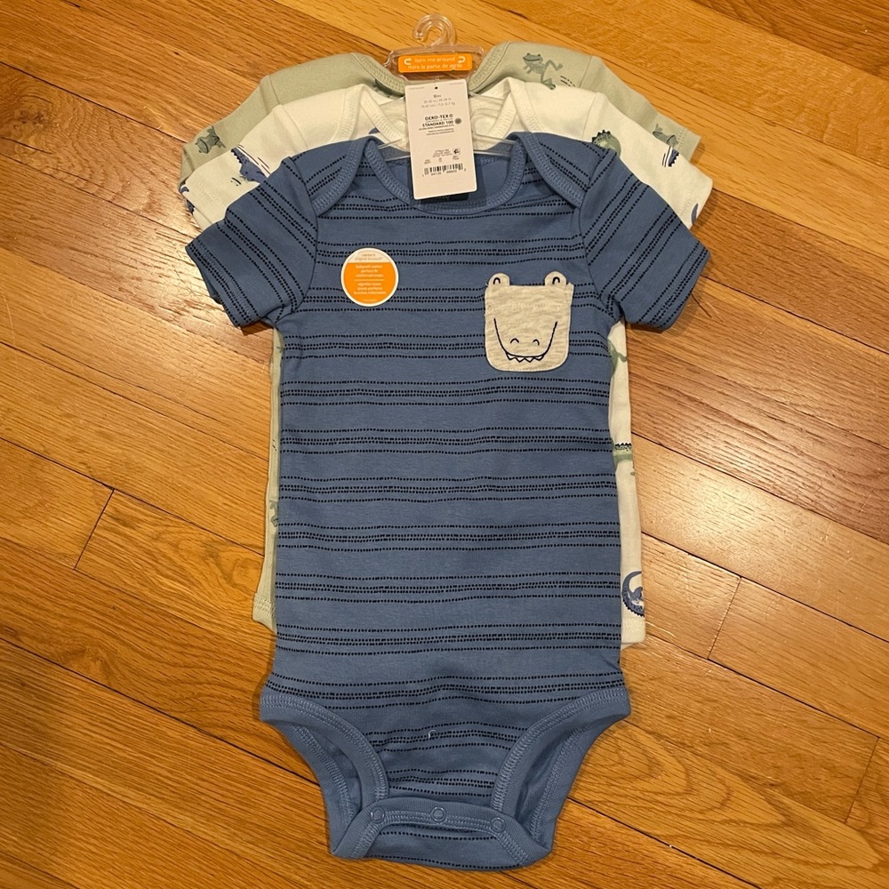 NWT Just One You Carters Short Sleeved Onesie Pack of 3, 18 mo